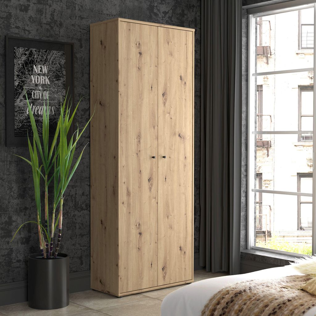Standschrank 2-türig T2KK821 TEMPRA von Forte Artisan Oak