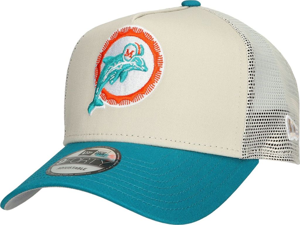 New Era 9Forty A-Frame Trucker Cap - Miami Dolphins Retro