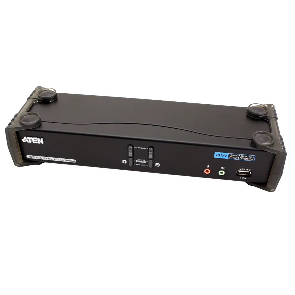 Aten CS1782A : Solution KVM pour 2 PC DVI sans Perte de Qualité Audio - 5