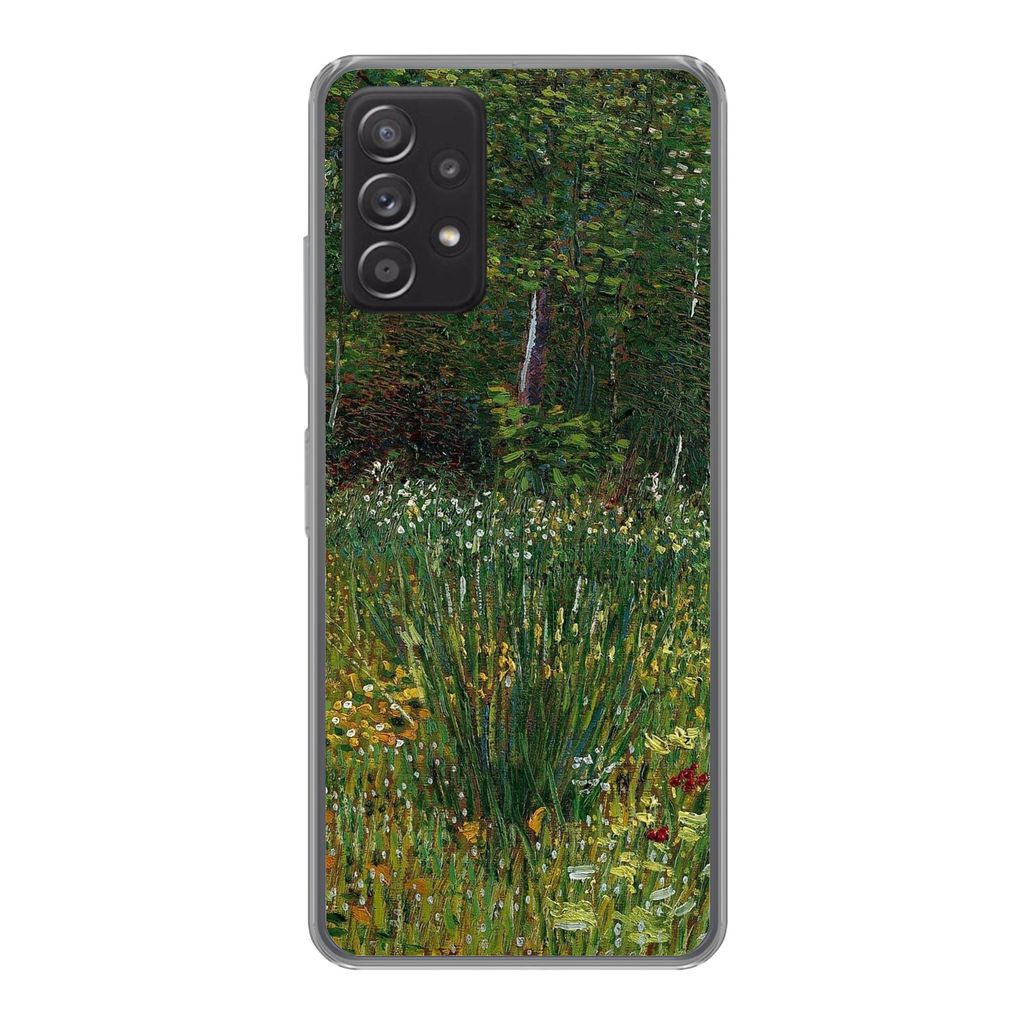 MuchoWow Handyhülle Schutzhülle Hülle für Samsung Galaxy A33 5G Asnières - Vincent van Gogh Silikon Softcase Handy Hülle - Kartenhalter