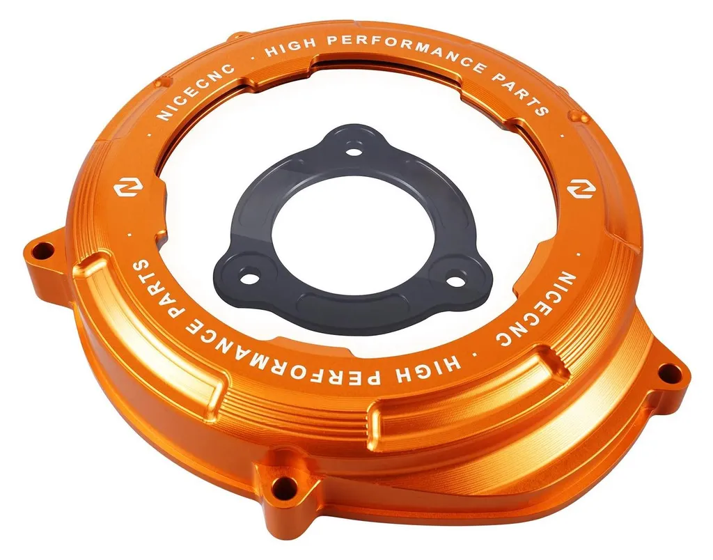 Carter d'embrayage alu usiné CNC orange - Couvercle renforcé pour MX