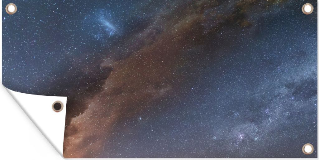 MuchoWow 60x30 cm Outdoor-Poster Gartendeko Sichtschutz Garten Poster für den Garten Sterne im Weltraum