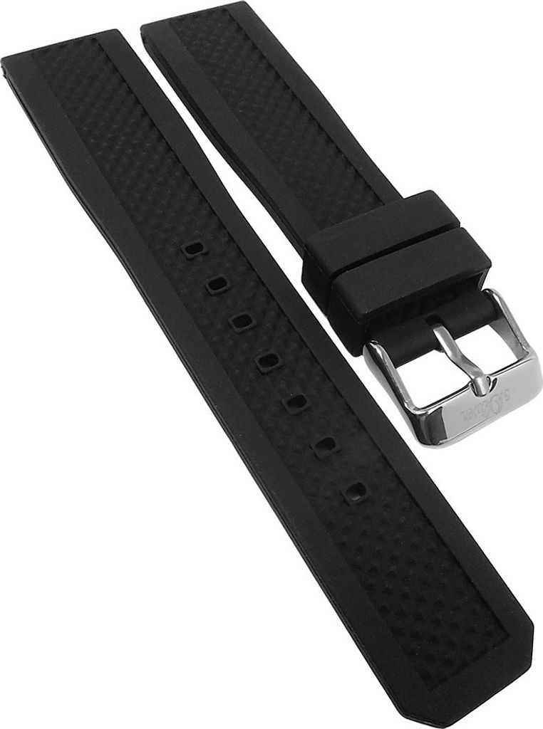 s. Oliver | Uhrenarmband 20mm Silikon schwarz | SO-3483-PQ