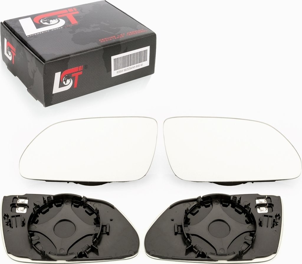 2x Spiegelglas Außenspiegel beheizbar links rechts für SKODA Octavia II 1Z 04-08