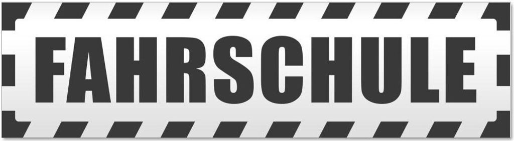 Kiwistar - Autoaufkleber - Dunkelgrau - 45 x 12 cm - Fahrschule gestreift - Hinweis Aufkleber Sticker für Auto, Kfz, Fahrrad, PKW, LKW