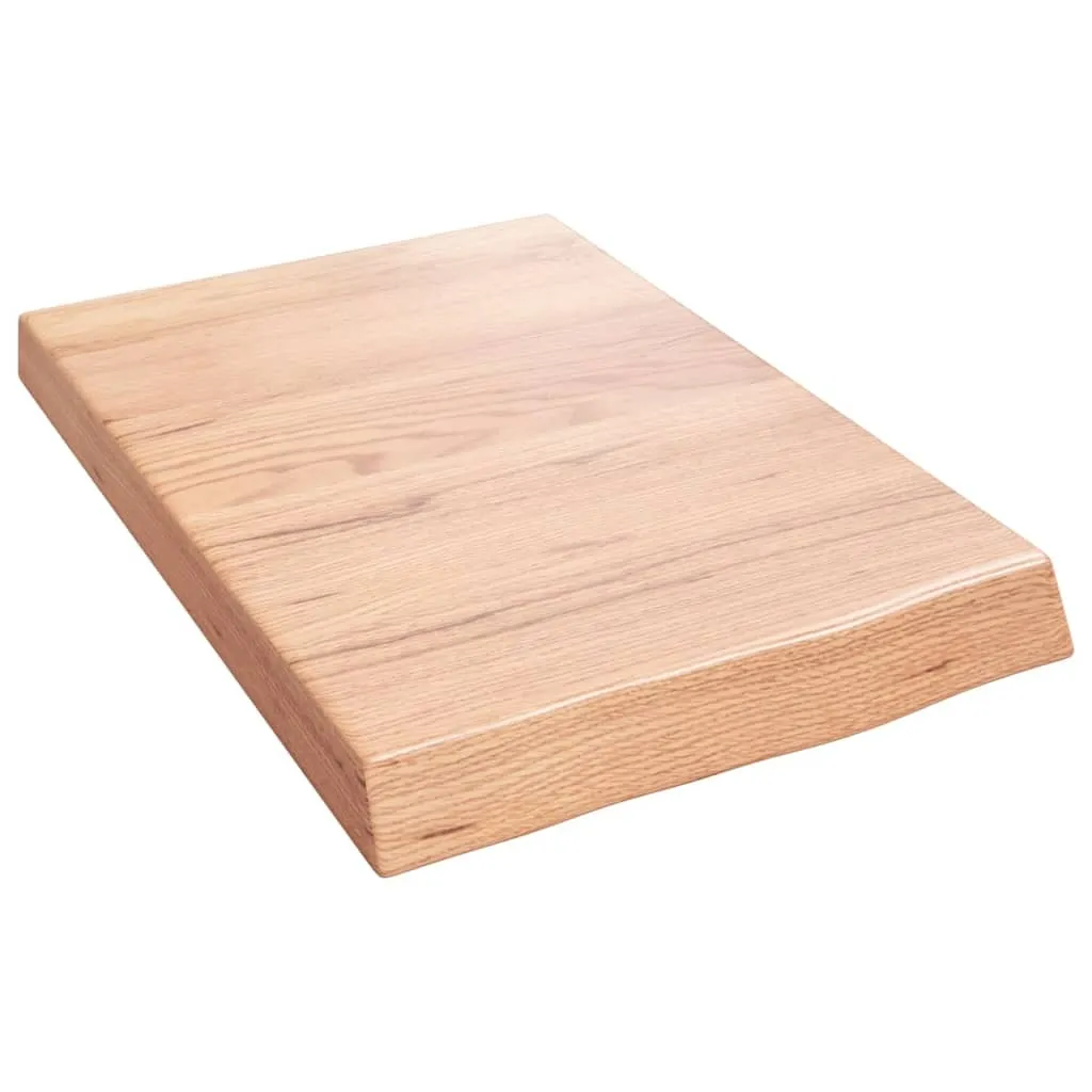 Mensola in Legno Massiccio Rovere 40x60 cm - Marrone Chiaro da Parete