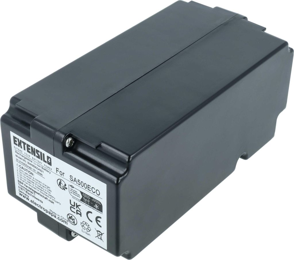 EXTENSILO Akku kompatibel mit Fuxtec FX-RB224, FX-RB218 Rasenmäher (6,4Ah, 25,2V Li-Ion)