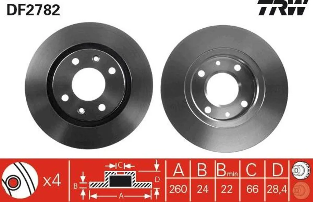 Fin des bruits de freinage sur 406 grâce au disque TRW DF2782 OE 4246L9