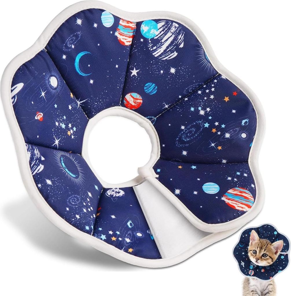 Weiche Kegel-Halsband für Katzen - Erholungshalsband für Haustiere - Lila - Geeignet für Katzen und Welpen