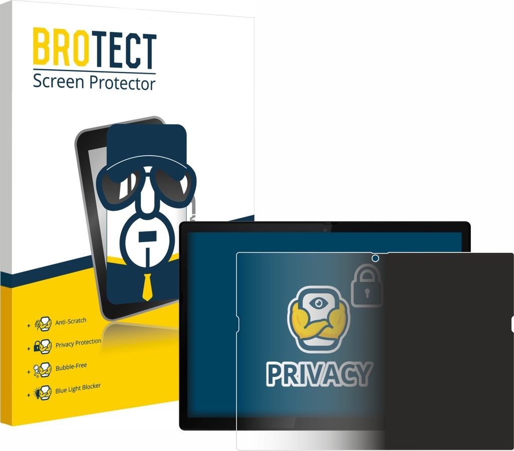 BROTECT Sichtschutzfolie für Lenovo ThinkPad X12 Detachable Gen 2 Anti-Spy Privacy Sichtschutz Blickschutz Folie Blaulicht-Schutz