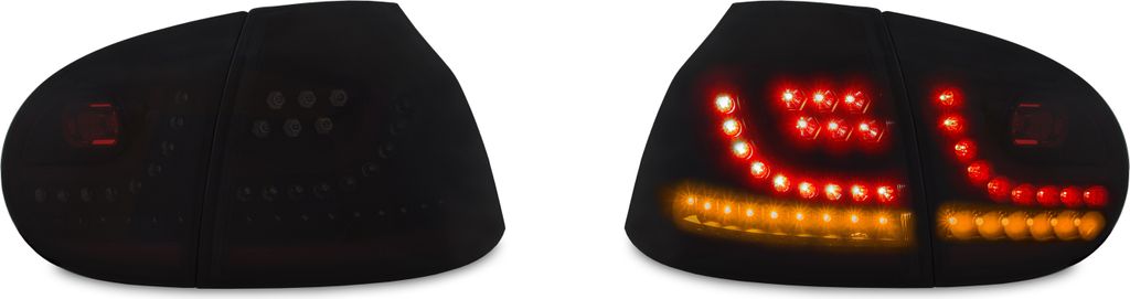 Original Lightbar LED Rückleuchten Schwarz dynamische Lauf Blinker für VW Golf 5