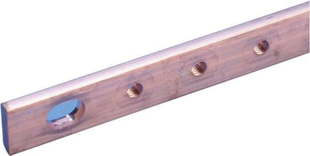 Jeu de barres conductrices M6 TCB15x5 en cuivre pour tableau électrique