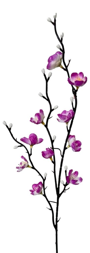 Künstlicher Pflaumenblütenzweig, künstliche Kirschblütenzweige, 53 cm langer Stiel, Kunstseidenblume für Hochzeiten, Zuhause, Büro, Schlafzim...