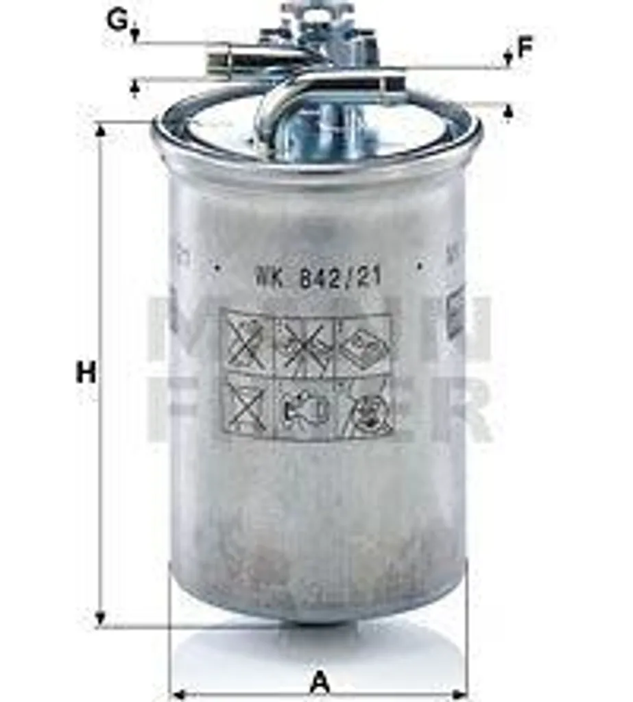 Filtre à Carburant MANN-FILTER WK 842/21 pour Audi A4 A6 OE 8E0127401