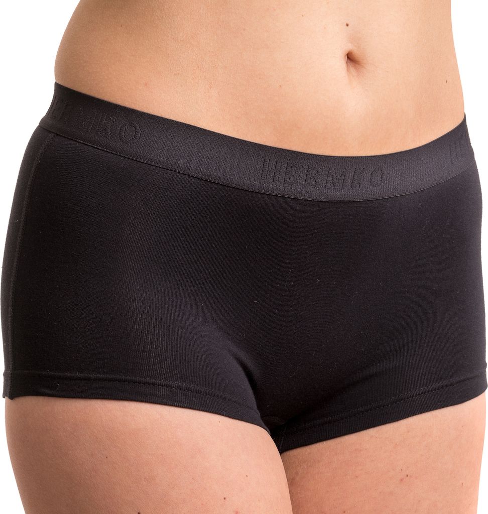 HERMKO 5700 Damen Panty aus anschmiegsamer Baumwolle / Elasthan, Farbe:schwarz - Hermko, Größe:32/34 (XS)
