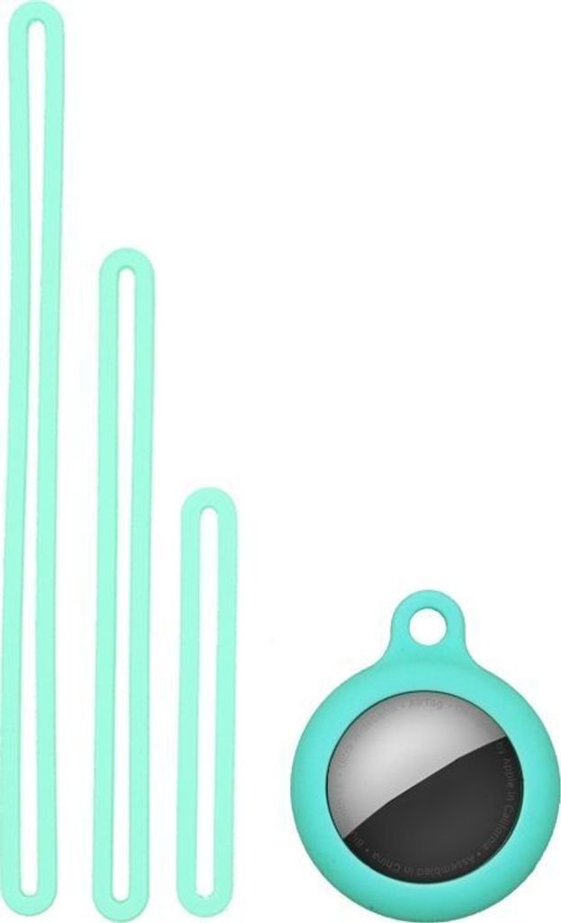 Mobigear Lanyard Apple AirTag Hülle Flexibles Silikon - Minze
