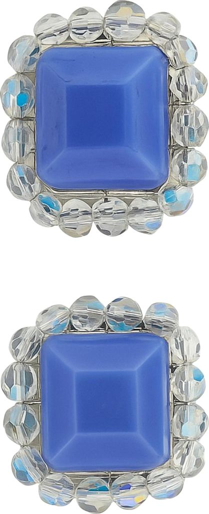 Ohrclips Sparkle Square aus handgefertigten Glassteinen von collezione alessandro