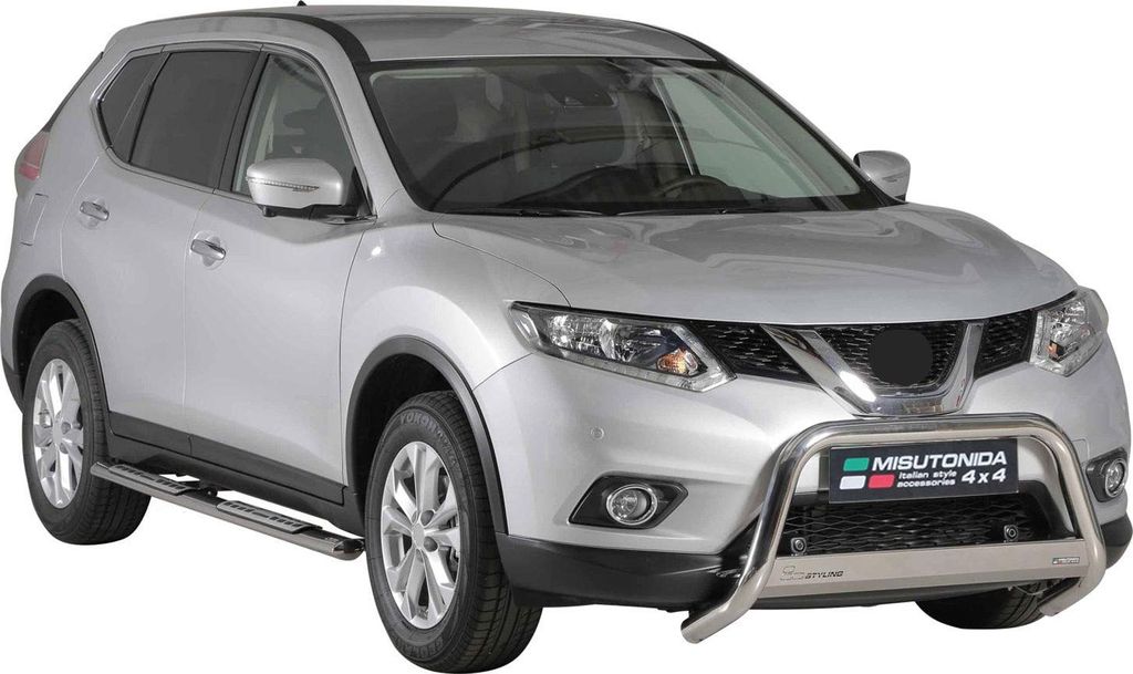 Edelstahl Seitenschweller Schwellerrohre für Nissan X-Trail 2015-2017 Silber