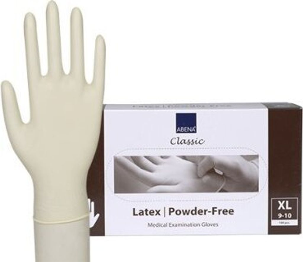 ABENA Latex-Handschuhe,puderfrei Gr.XL(100Stk), Produktbild 