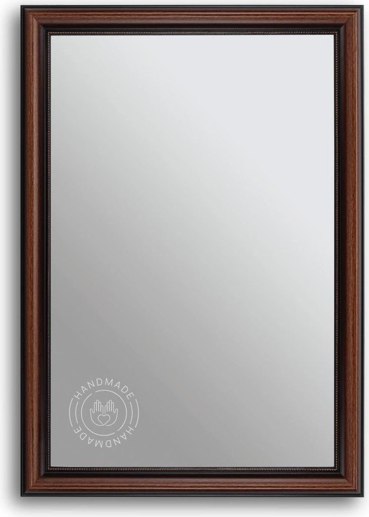 CLAMARO 'FLORENZ' Antik Wandspiegel mit Rahmen | Braun | Shabby Chic Vintage Barock Spiegel mit Holzrahmen | Barockspiegel inkl. Metall Aufhänger ...