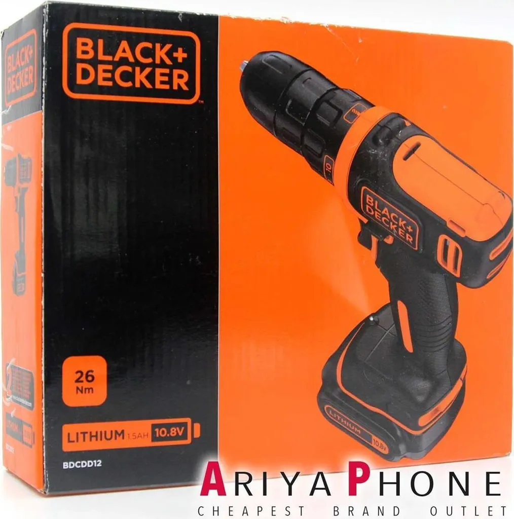 Perceuse Visseuse BDCDD12 Black & Decker 10,8V Fini la Fatigue au Travail