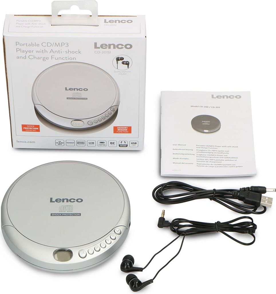 Odtwarzacz CD/MP3 Lenco portabler CD-201 Zdjęcie produktu 21