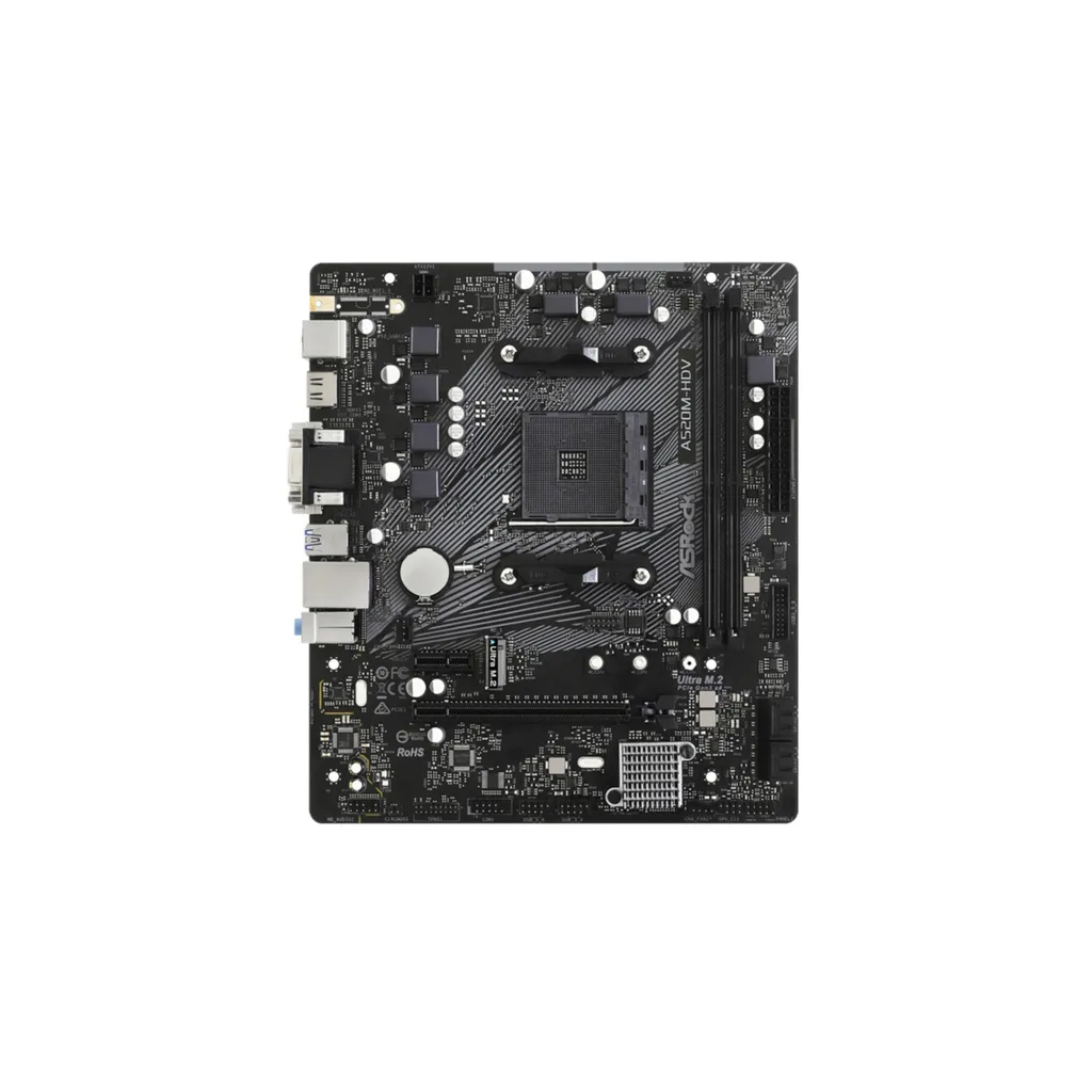 ASRock A520M-HDV - Scheda Madre Affidabile per Ufficio e Casa - 1