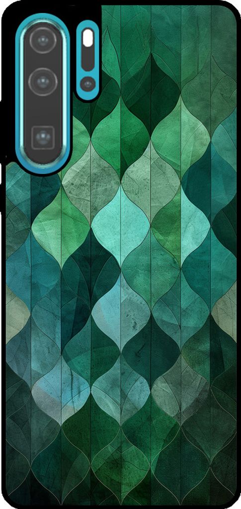 Smartphonica Telefon Fall geeignet für Huawei P30 Pro mit grünen Blättern drucken - TPU Backcover Fall grüne Blätter Design