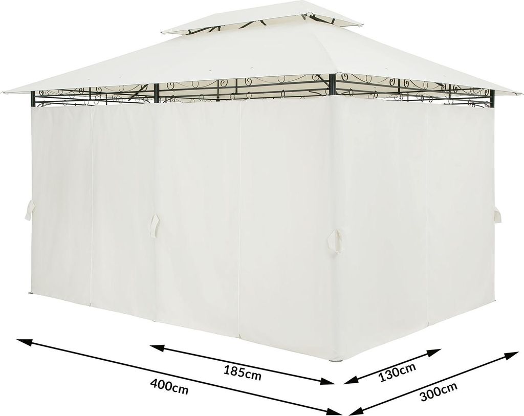 CASARIA® Pavillon de jardin 3x4m Topas métal hydrofuge Image du produit 