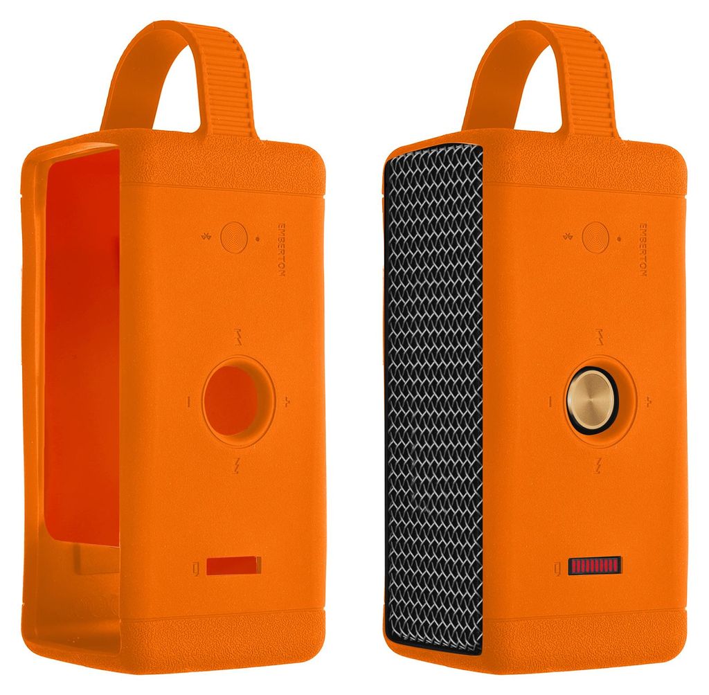 kwmobile Silikon Hülle für Marshall EMBERTON Hülle - Schutzhülle für Mini Speaker - Cover Bluetooth Lautsprecher - Case Orange