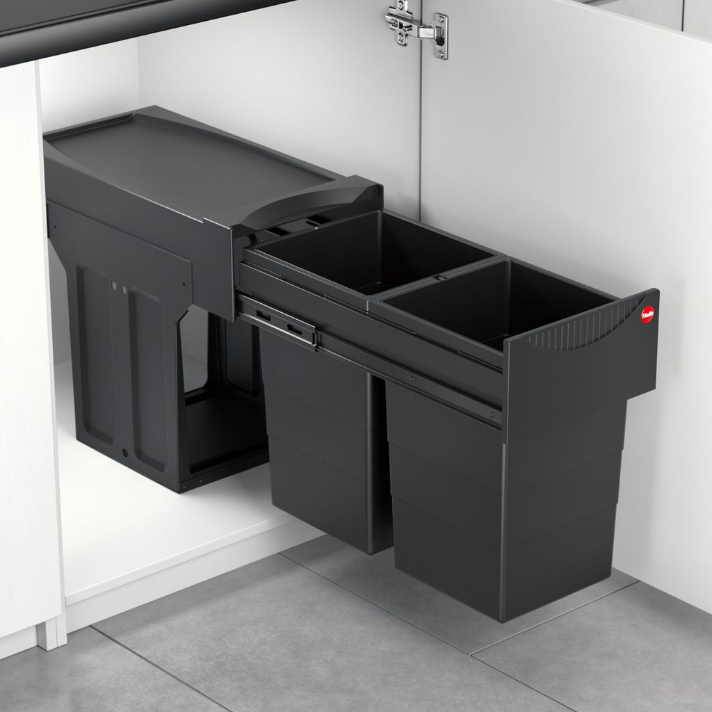 Collecteur de déchets Hailo 3666851 Tandem 2x 15 litres Image du produit 