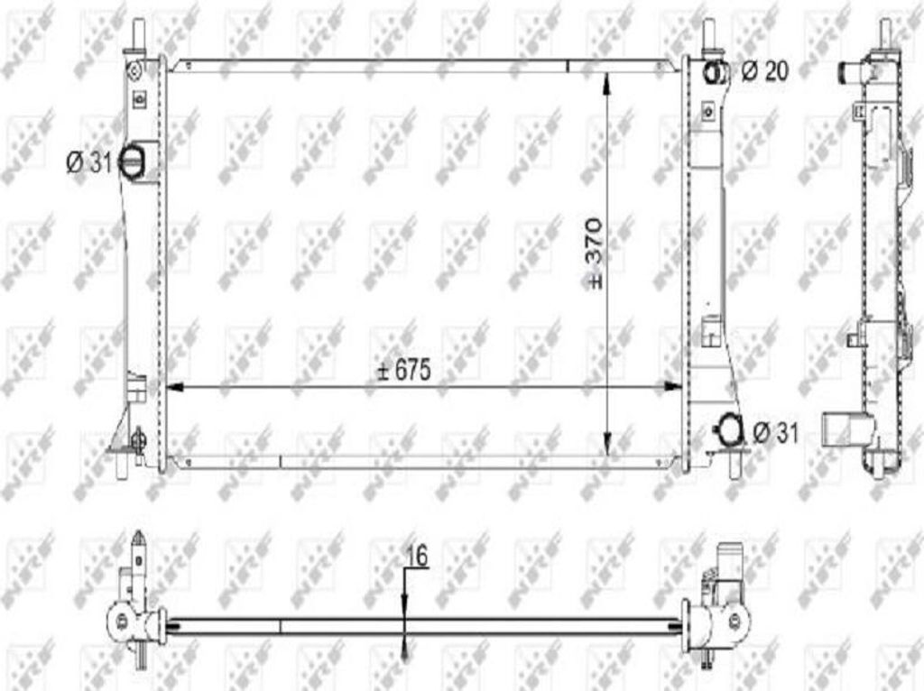NRF 59205 Radiateur refroidissement moteur Image du produit 