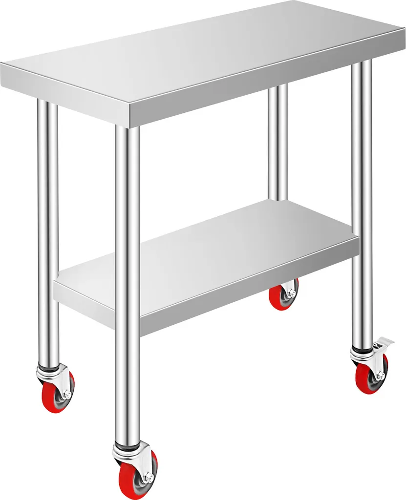 Tavolo Minimalista VEVOR Inox 762x305mm - Mobilità e Stile Urban - 1