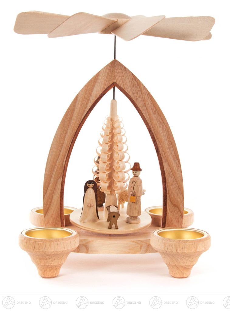 Pyramide mit Christi Geburt, für Teelichte  BxHxT 230 x 240 Produktbild 