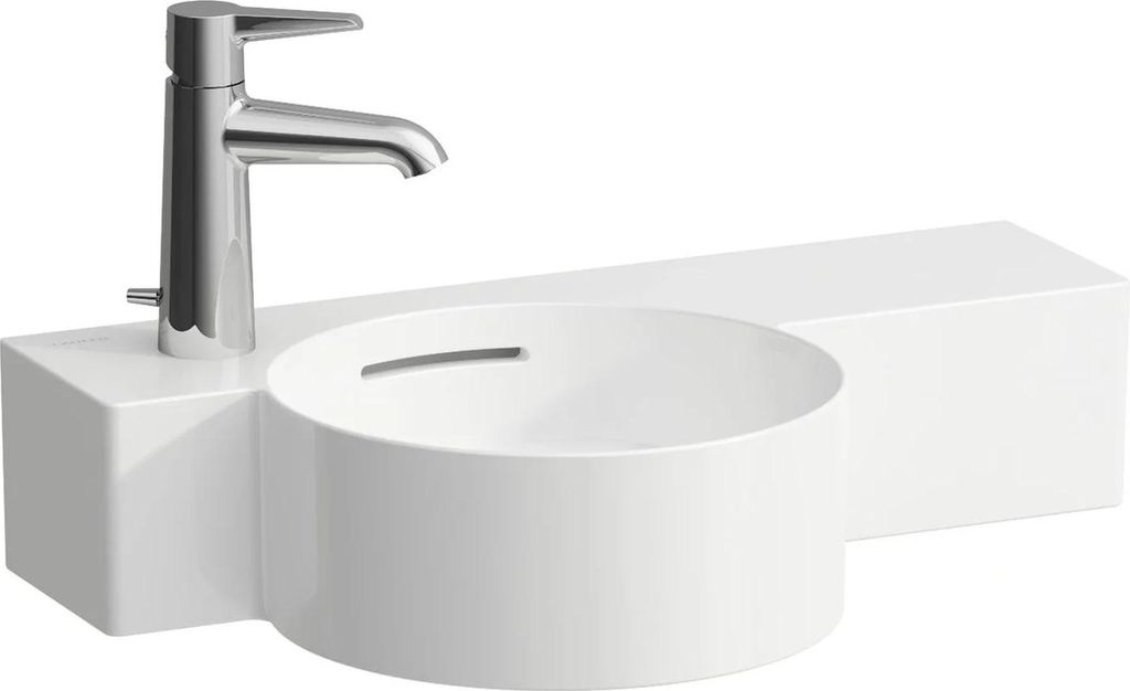 LAUFEN VAL Handwaschbecken, 1 Hahnloch links, mit Überlauf, 550x315mm, Ablage rechts, H8152830001051