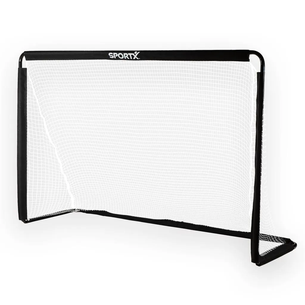 But de Foot SportX Metalen 182x60x122 cm Noir pour Entraînement Jardin