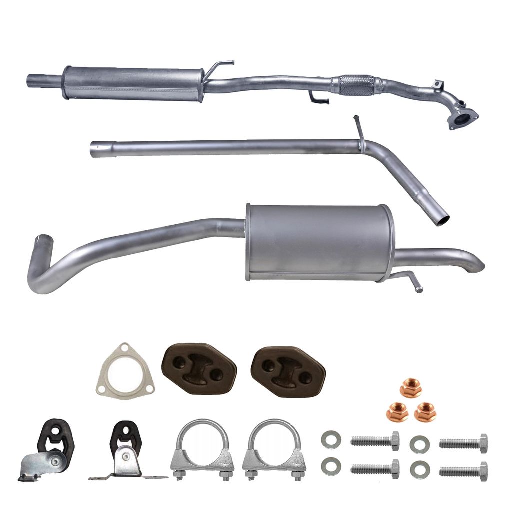 Ferroz Ersatz für Auspuff für VW Fox 5Z1 , 5Z3 1.2 ab Bj. 2005, Auspuffanlage + Montagesatz