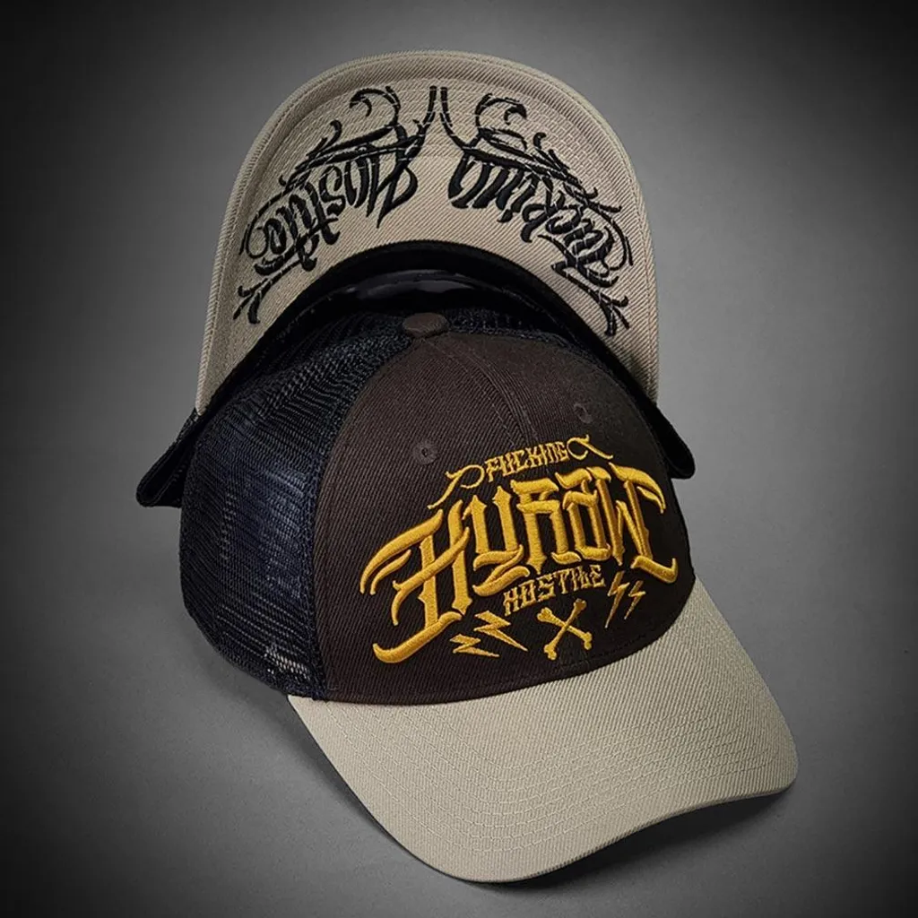 Berretto Hyraw Ostile Crema Snapback - Streetwear Visiera Curva