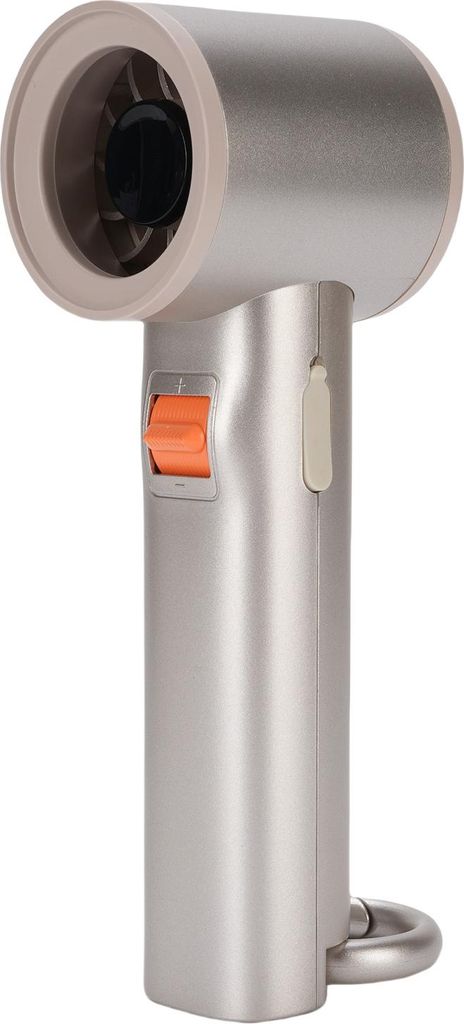 Handventilator 100 Geschwindigkeit 13000rpm Digitalanzeige Leiser tragbarer Taschenventilator mit Haken für draußen Sommer Kaffeefarbe