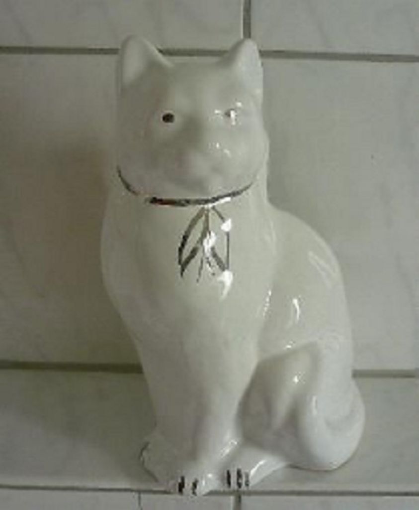 WC-Bürstengarnitur aus Keramik in Form einer Katze Produktbild 