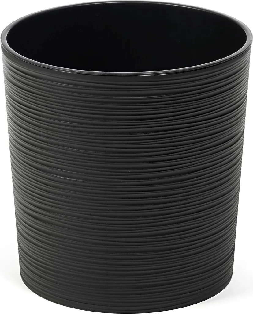 Pot de fleurs noir mat 19 cm Malwa Lamela avec insert pratique inclus