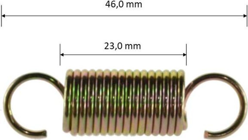 Auspufffeder, 46mm, gold eloxiert