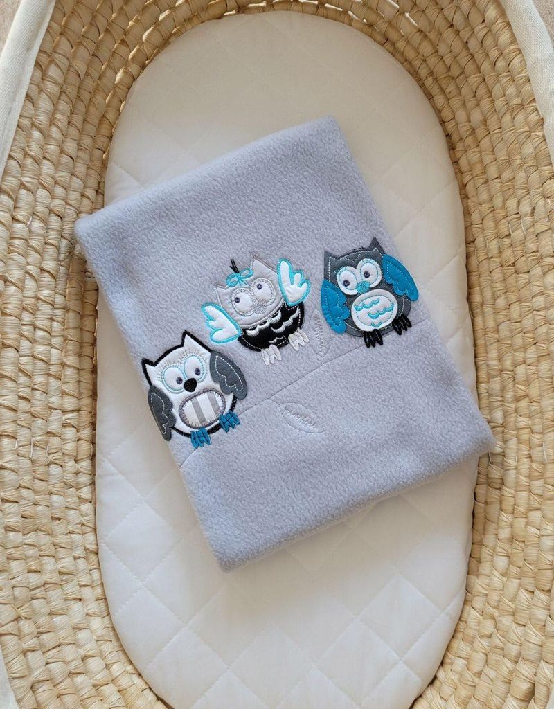 Polarfleece Babyfilz - Wickelfilz - extra weich und warm, grau/türkis, 70x100 cm
