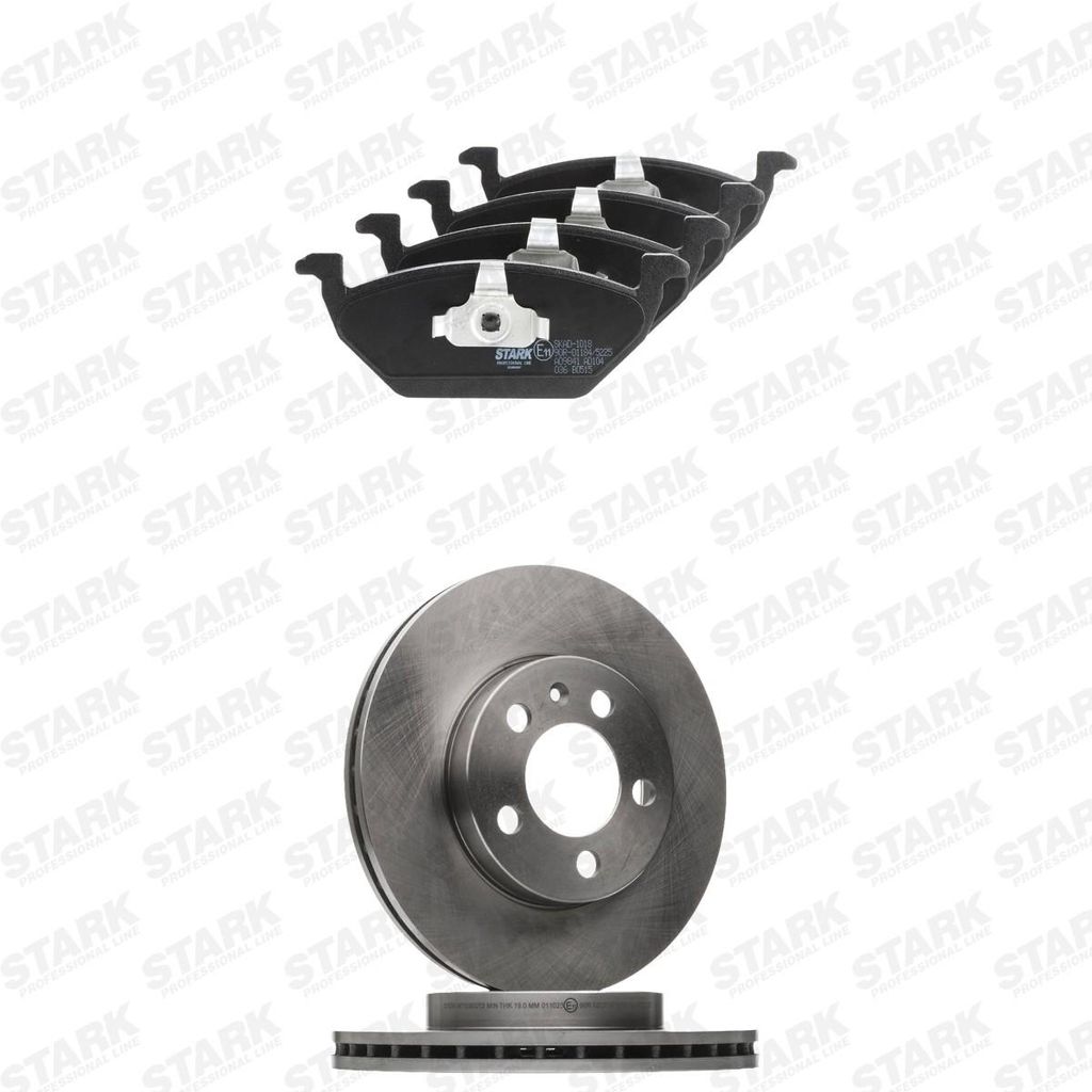 STARK Bremsen Set Vorne Bremsscheiben und Beläge für VW POLO (AW1, BZ1) 256mm