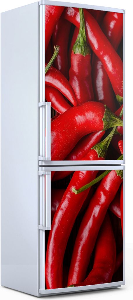 Magnete Dekorative - 70 cm x 190 cm - Küche - Magnetmatte Kühlschrankmagnete - Rote Scharfe Chili Paprika