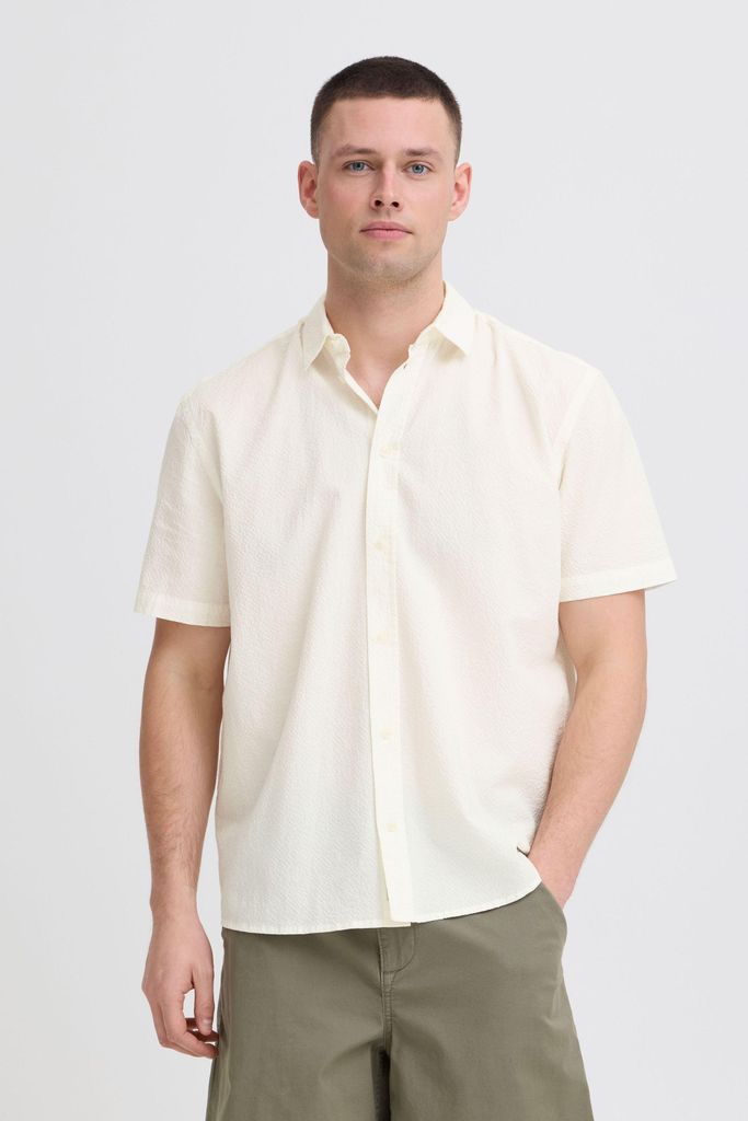 Blend BHAvan Herren Kurzarmhemd Hemd Herrenhemd Baumwollmischung Relaxed Fit