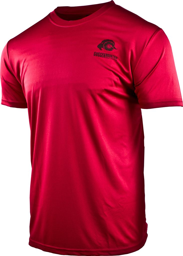 GUGGEN MOUNTAIN Herren Funktiosshirt Funktionswäsche Funktions T-Shirt Sport Outdoor Aktivitäten Schnelltrocknend Kurzarm Atmungsaktive Rot 3XL