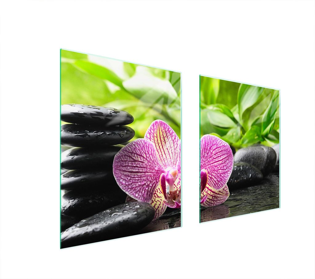 Glasschutzplatte Für Herd 85X52 Orchidee