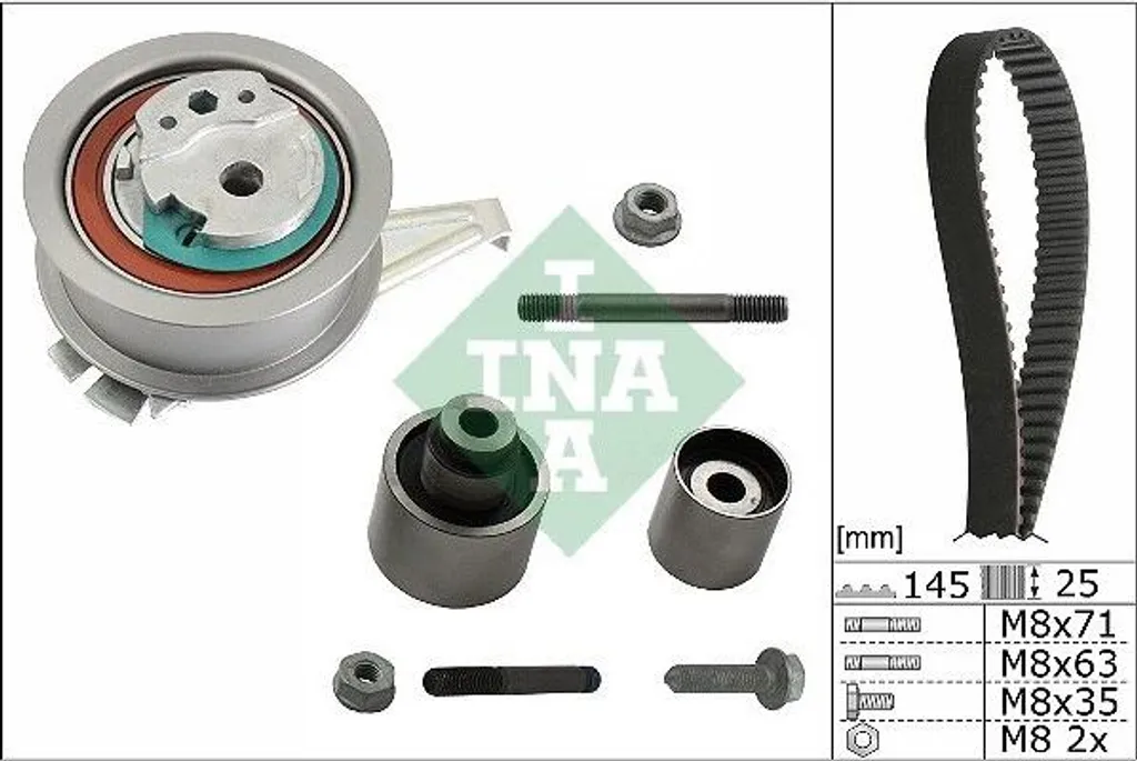 Pack de distribution INA 530 0759 10 pour le remplacement de courroie moteur