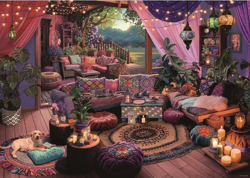 RAVENSBURGER Puzzle Mé útulné boho útoč i&scaron tě 1000 dílků